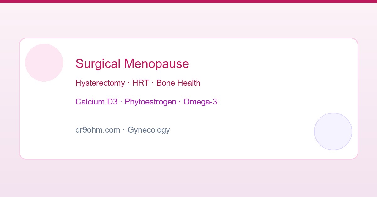 OG cover: Surgical Menopause HRT (English)