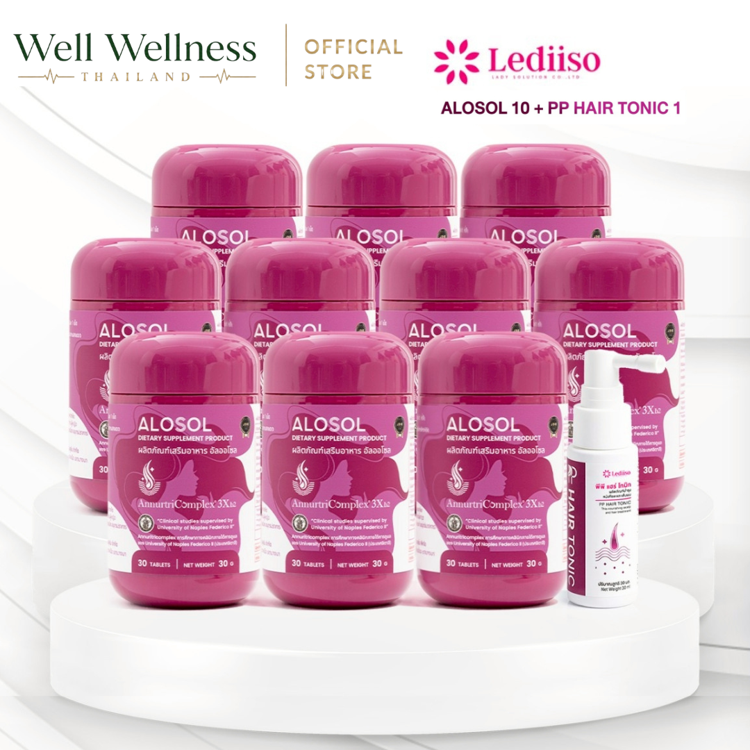 ALOSOL 10 กระปุก + PP Hair Tonic 1 ขวด