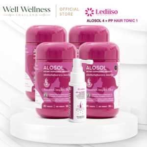 ALOSOL 4 กระปุก + PP Hair Tonic 1 ขวด