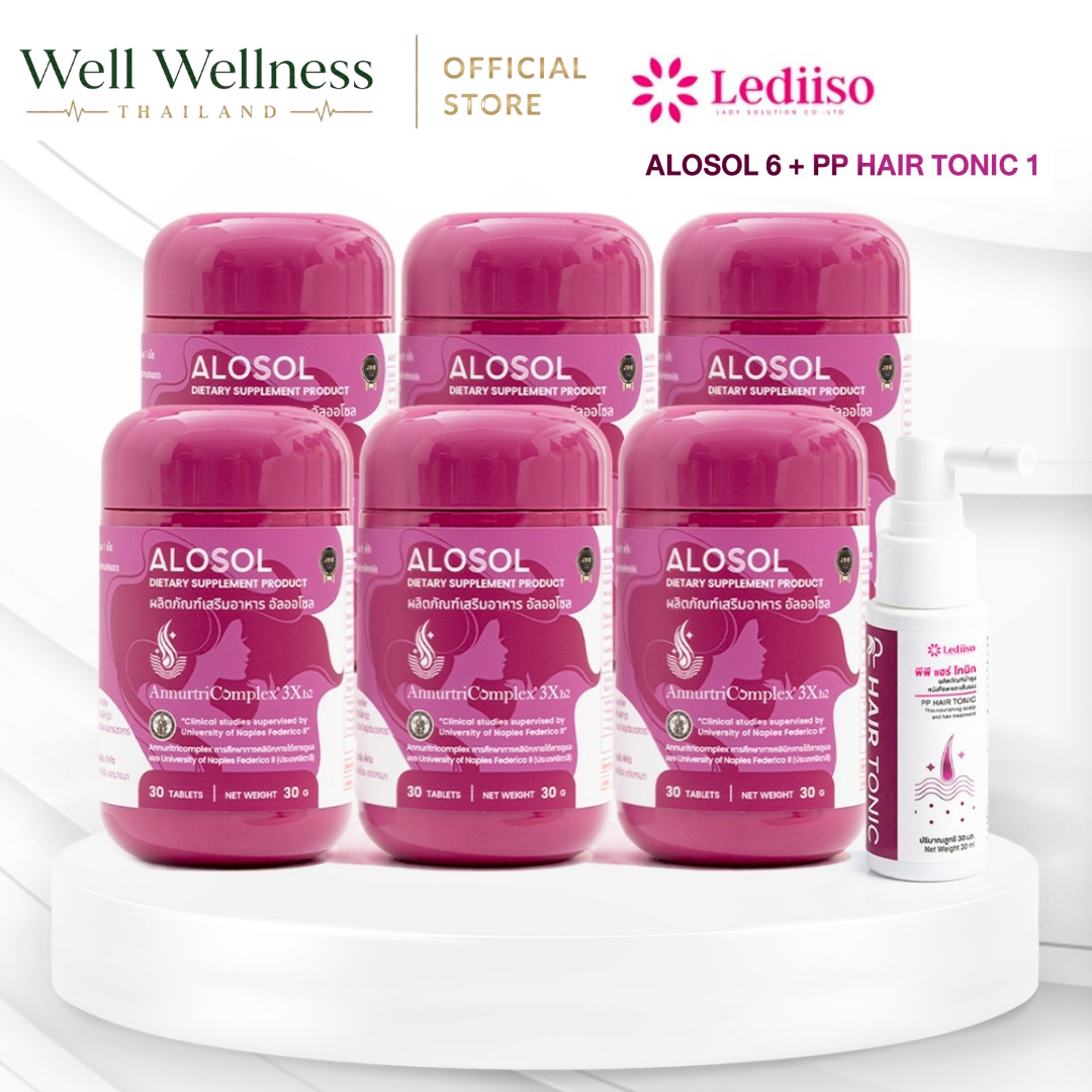 ALOSOL 6 กระปุก+ PP Hair Tonic 1 ขวด