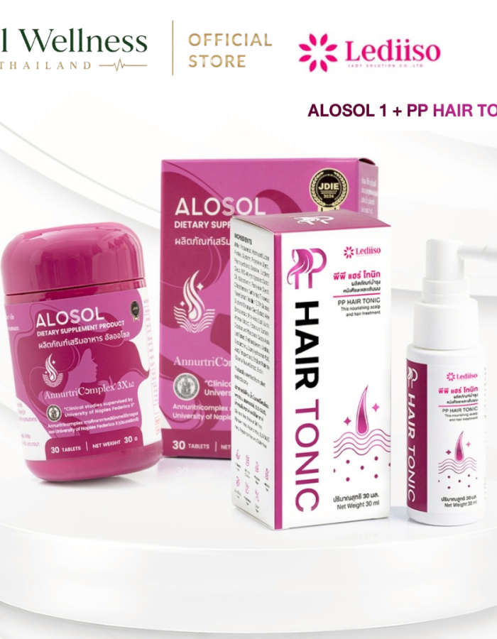 ALOSOL 1 กระปุก + PP Hair Tonic 1 ขวด