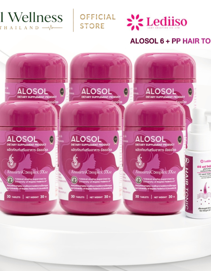 ALOSOL 6 กระปุก+ PP Hair Tonic 1 ขวด